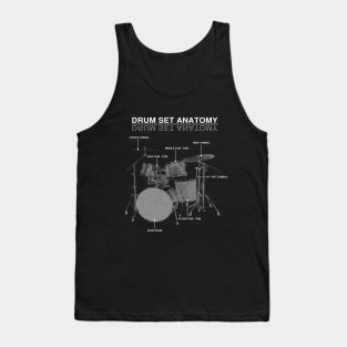 Drum Set Anatomy Drummer Music Band Tank Top